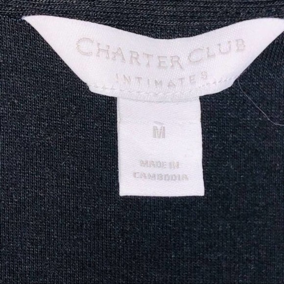 Charter club Buffalo check flannel trim pajama top Medium - Picture 3 of 7